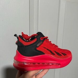 Kids Red and Black Athletic Shoes